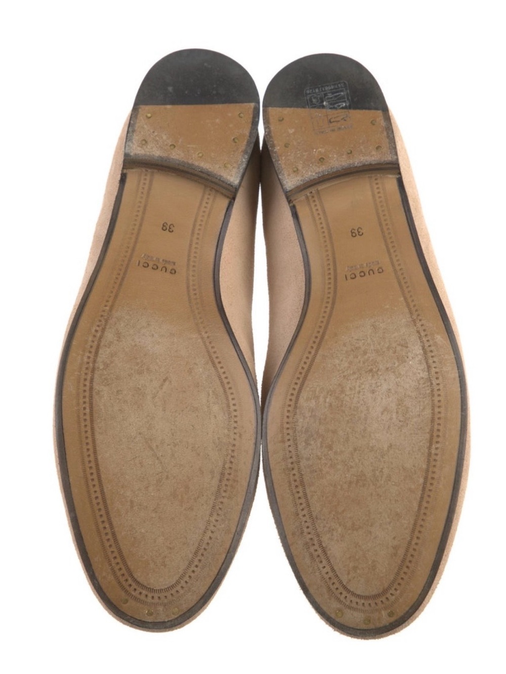 Gucci Beige Suede Horsebit Loafers - Picture 5 of 6
